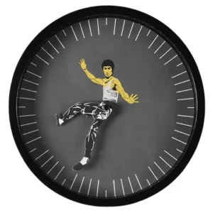 Bruce Lee Kung Fu Vinyl Wall Clock