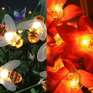 Semilits Solar Bee String Lights for Outdoor Garden Decoration