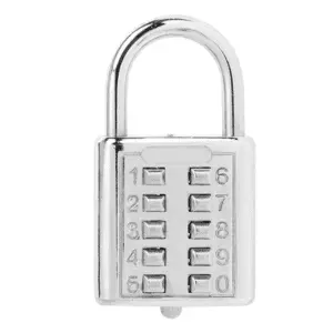 10 Digit Push-Button Combination Number Code Luggage Lock