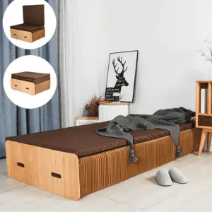Folding Bed Creative Home Kraft Paper Material