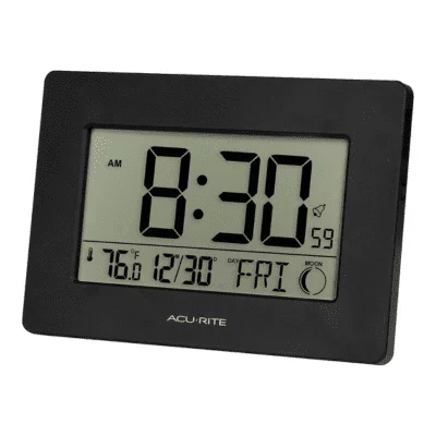 Matte Black Wall Clock For Bathroom Vanity