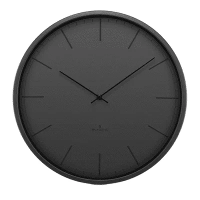 Matte Black Wall Clock For Bathroom Vanity