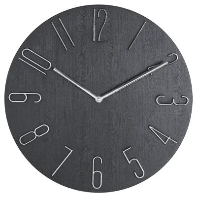 Matte Black Wall Clock For Bathroom Vanity