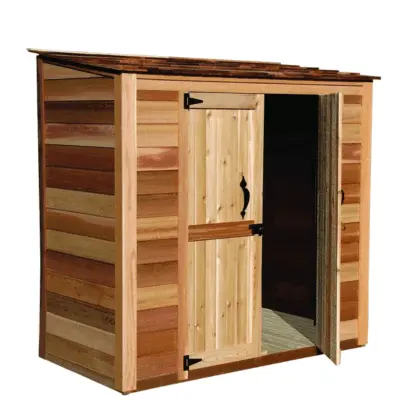 OLT's Outdoor Cedar Wooden Storage Shed  Cedar Grand Garden Chalet