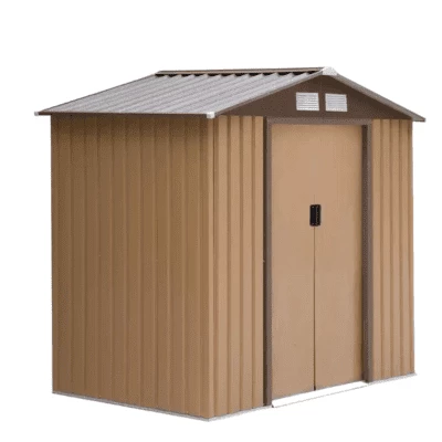 Outsunny's Outdoor Storage Metal Shed with Windows