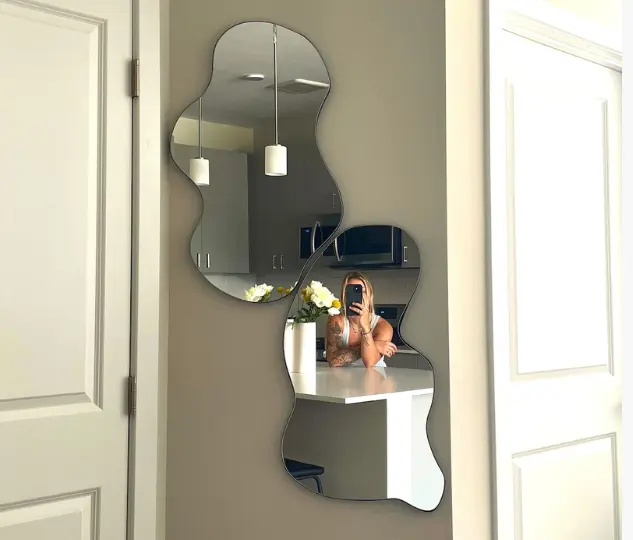 Wave of Aesthetics: Asymmetrical Wavy Mirror for Stylish Home Décor and Gift Ideas!