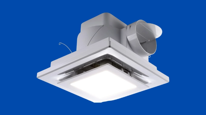 Bathroom Fan Integrated Dimmable LED Light