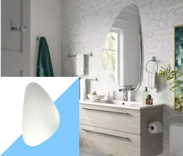 Green Reflections: Deux Oval Wall Mirror with Eco-Friendly Glass!