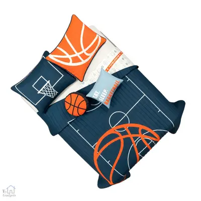 Navy Basketball Game-Themed 5 Piece Quilt Set