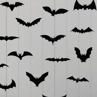 Bat wall decals Halloween kitchen decor