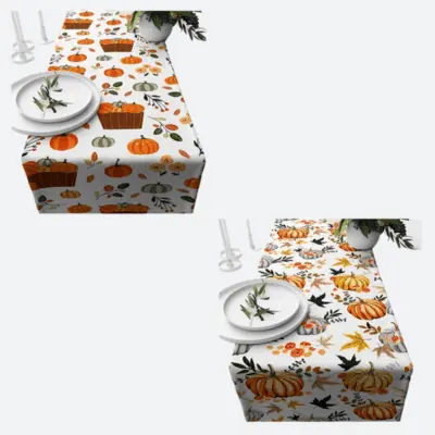 Halloween tablecloth kitchen decor