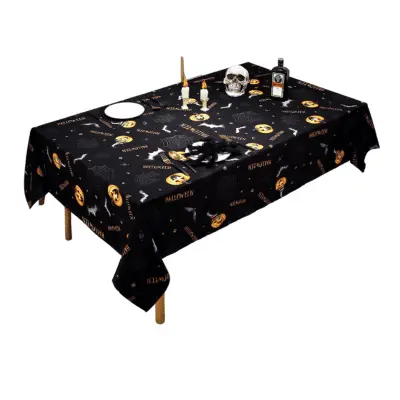 Halloween tablecloth kitchen decor