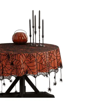 Halloween tablecloth kitchen decor