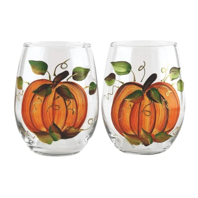 Pumpkin and Skull Shaped Drinking Glasses