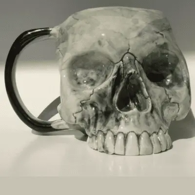 Skull coffee mug Halloween kitchen decor