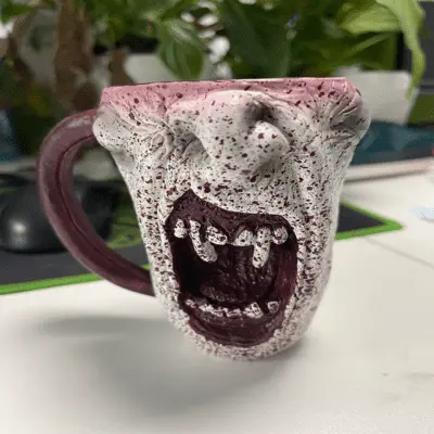 Skull coffee mug Halloween kitchen decor