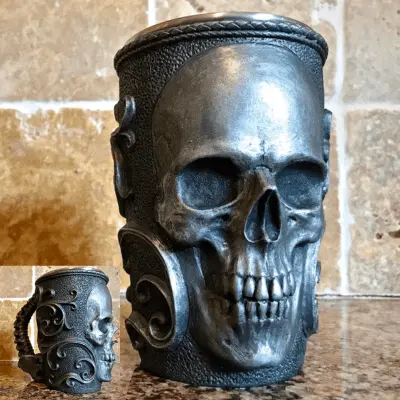 Skull coffee mug Halloween kitchen decor