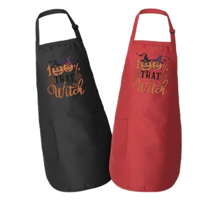 Witch apron Halloween kitchen decor