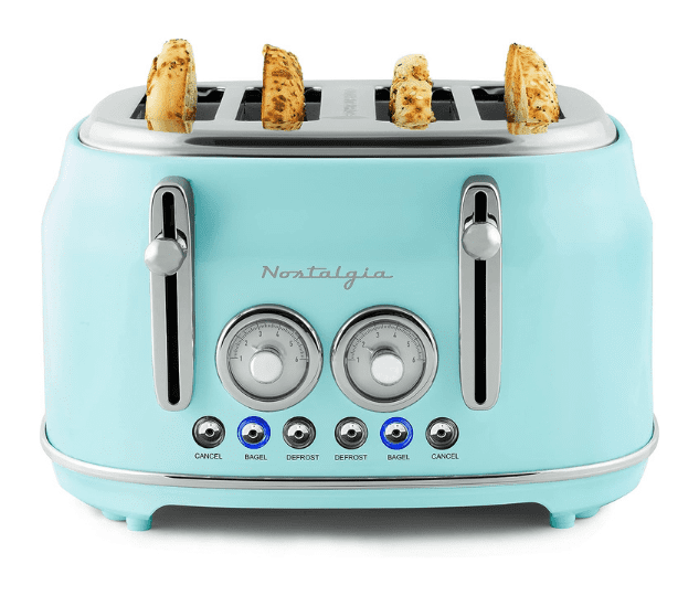 Nostalgia Classic 4-Slice Wide Slot Toaster