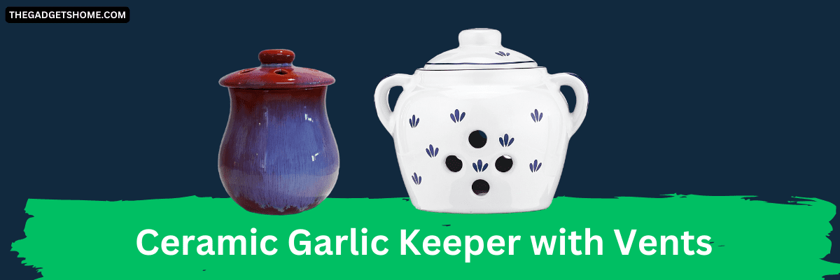 Ceramic Garlic Keeper with Vents